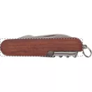 Briceag cu 9 functii, 89×24×17 mm, Everestus, 20FEB4328, Otel inoxidabil, Lemn, Maro
