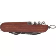   Briceag cu 9 functii, 89×24×17 mm, Everestus, 20FEB4328, Otel inoxidabil, Lemn, Maro
