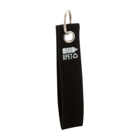 Breloc 2402E18215, Everestus, 30x140x3 mm, rPET, Metal, Negru
