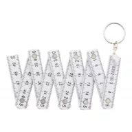   Mini folding ruler, 30×65×13 mm, Everestus, 20FEB7329, Plastic, Alb