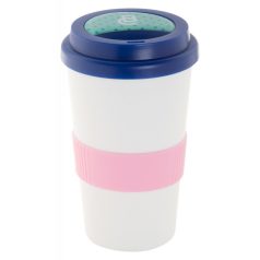   Customisable Cana termos, lid, 400 ml, ø85×155 mm, 20FEB8596, Plastic, Albastru