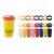 Customisable Cana termos, 400 ml, ø85×155 mm, 20FEB8603, Plastic, Silicon, Multicolor