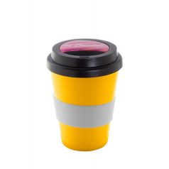   Customisable Cana termos, cup, 300 ml, ø93×130 mm, 20FEB8612, Plastic, Galben