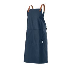   Sort de bucatarie cu 2 buzunare frontale, 2407E20008, Aodaci, 70x90 cm, Bumbac reciclat, Albastru navy