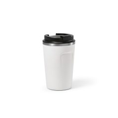   Cana de voiaj 400 ml, 2407E20484, Aodaci, ø9x15 cm, Otel, Alb