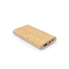   Powerbank 10000 mAh, 2407E20778, Aodaci, 13x7x2 cm, Bambus, Natur
