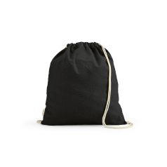 Saculet cu snur 2407E20806, Aodaci, 37x41 cm, Bumbac, Negru