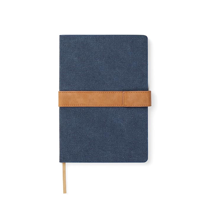 Agenda A5, Dictando, 2401E16532, Vinga, 21.5x14.5x1.5 cm, Bumbac, Hartie, Albastru navy