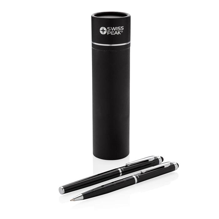 Set cadou 2 pixuri stylus deluxe, Swiss Peak by AleXer, DE, metal, metal, negru