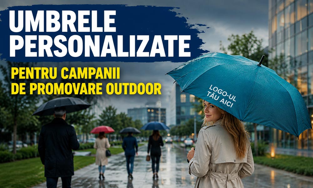 Umbrele personalizate pentru campanii de promovare outdoor